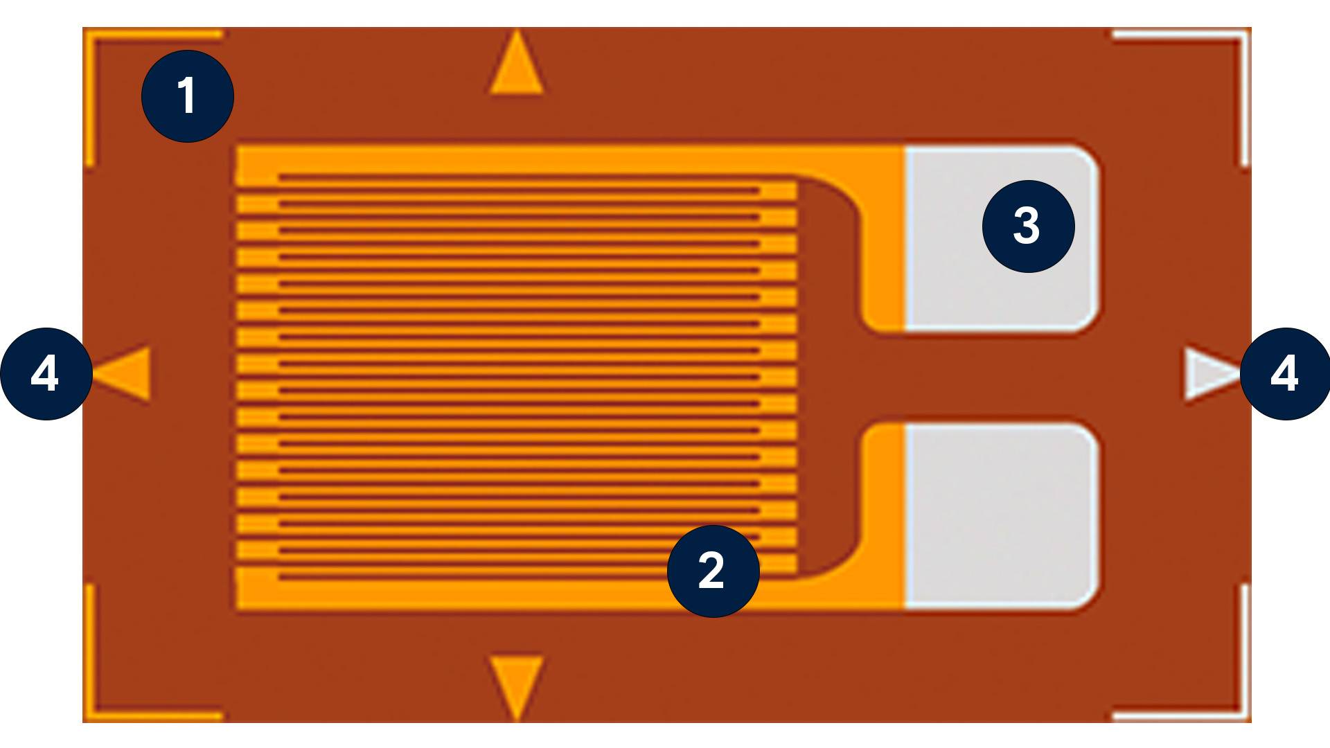 Aufbau des Dehnungsmessstreifens