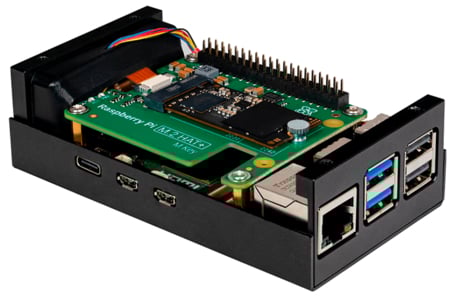 Produktabbildung  Aluminiumgehäuse für Raspberry Pi® und M.2 Hat