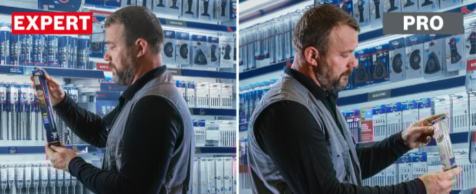 Bosch Expert und Pro gegenüber Stellung