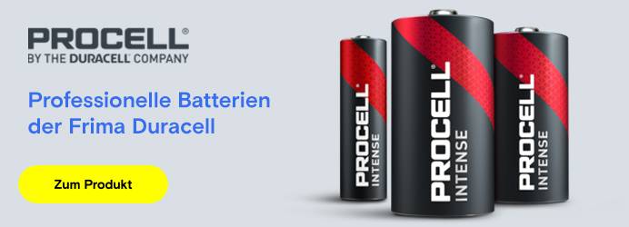 Professionelle Batterien der Firma Duracell
