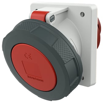 Freigestellte Abbildung einer Anbausteckdose von Mennekes