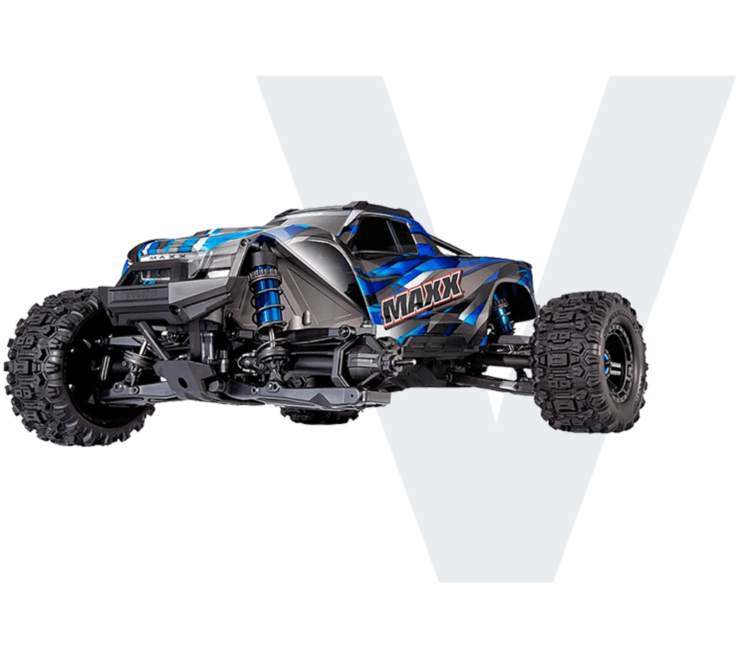 Traxxas - MAXX Wide Blau 1:10 RC Modellauto Monstertruck Allradantrieb (4WD) RtR 2,4 GHz →