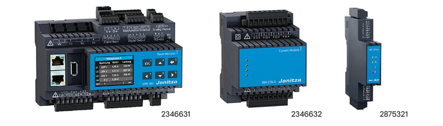 Janitza Energiemanagement Module: Power Analyzer UMG 801 und Strommessgeräte für präzise Daten.