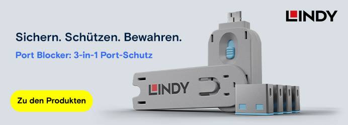 Lindy - Port Blocker: 3-in-1 Port-Schutz