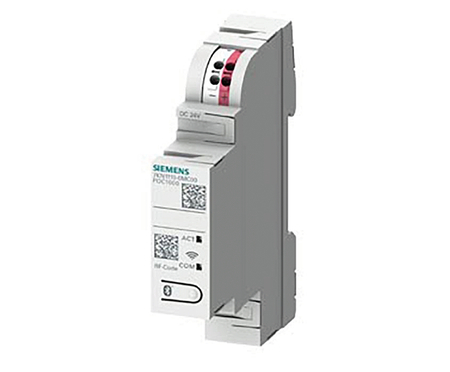 Ein weißes Siemens Industriemodul mit RF-Code und POC1000 Beschriftung.