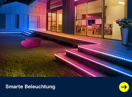 Anwendungsbild einer Terasse mit RGB Beleuchtung