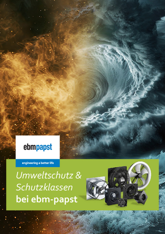 Titelabbildung der ebm-papst Broschüre „Umweltschutz und Schutzklassen“
