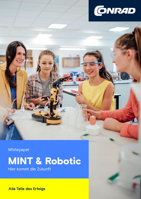 Weiterleitung um Whitepaper zum Thema "MINT & Robotik" anzufordern.