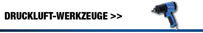 Produktbanner für Brilliant Tools Druckluft-Werkzeuge mit der Abbildung eines blau-schwarzen Hochleistungs-Druckluft-Schlagschraubers und einem Link zur Kategorie.