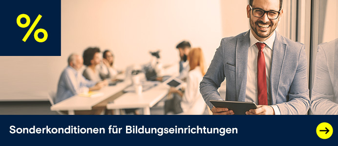 Sonderkonditionen für Bildungseinrichtungen