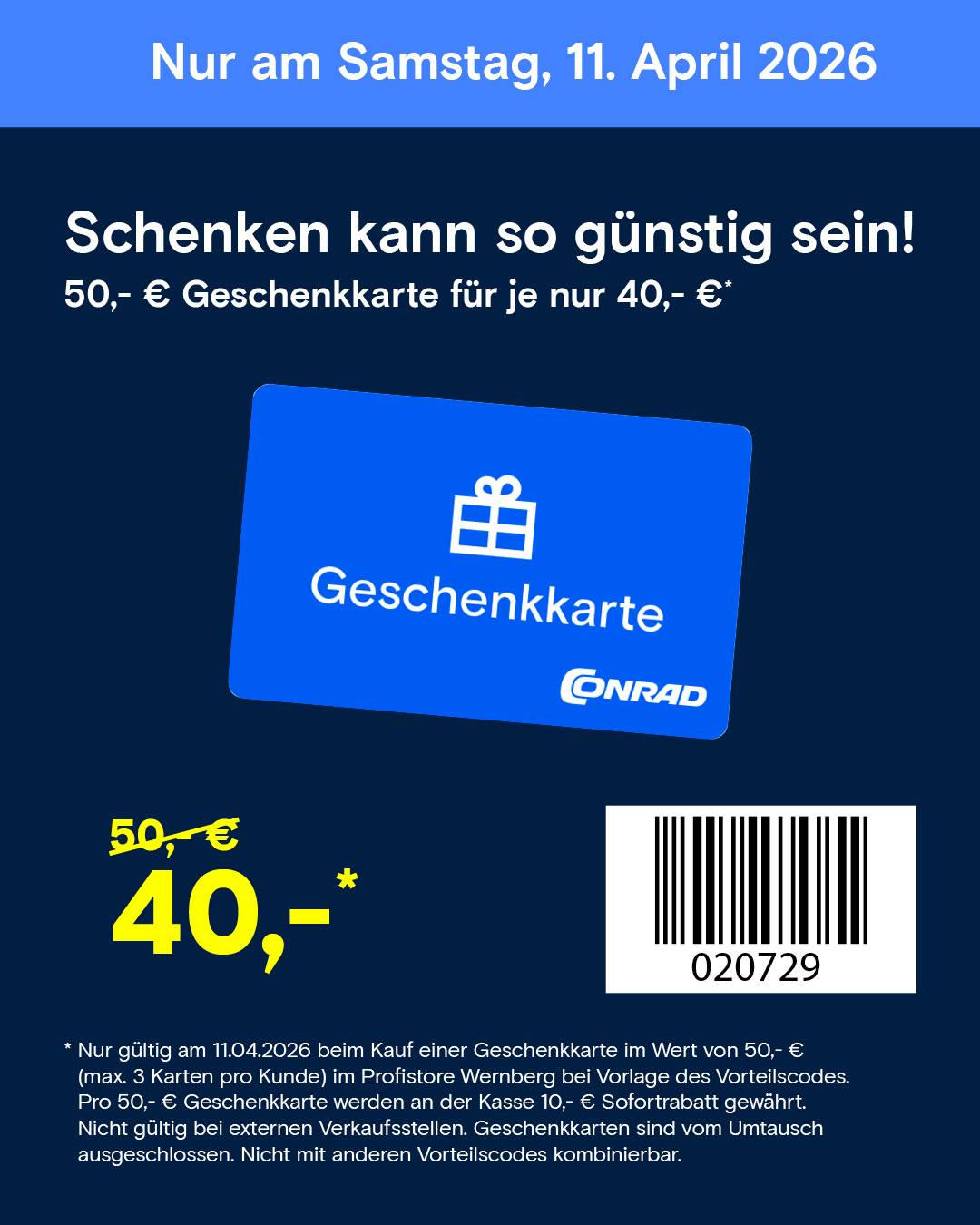 Coupon Samstag