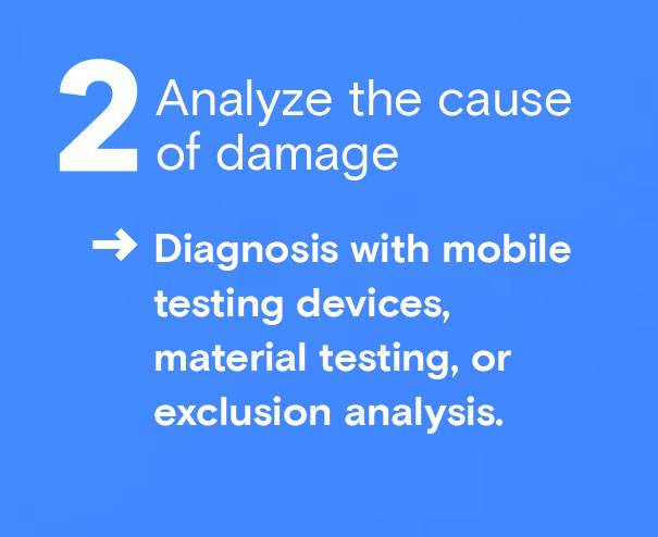 Analyze the cause of damage
