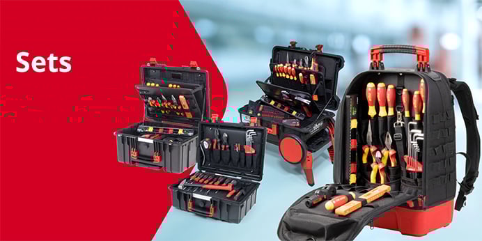 Wiha set with various tools in a rucksack.