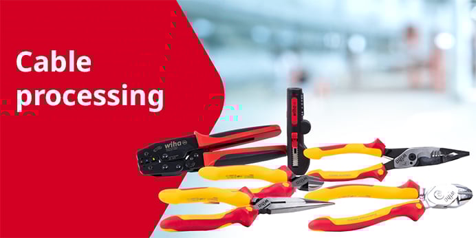 Wiha cable processing tools, pliers and other tools.