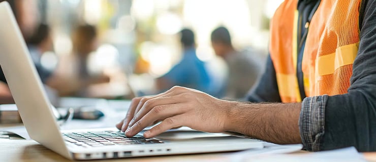 Planification numérique sur le chantier à l'aide d'un ordinateur portable – chantier connecté pour une coordination efficace