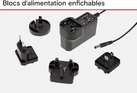 Blocs d'alimentation enfichables