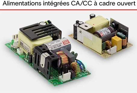 Alimentations intégrées CA/CC à cadre ouvert