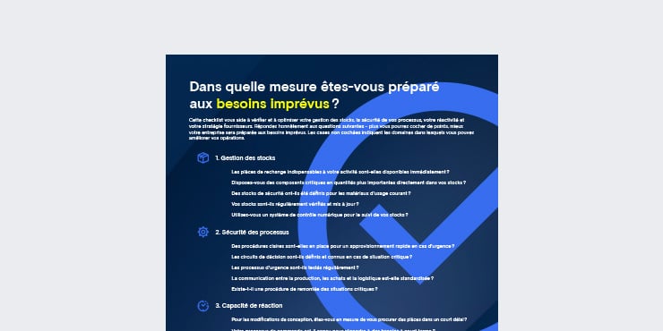 Check-list – besoins imprévus