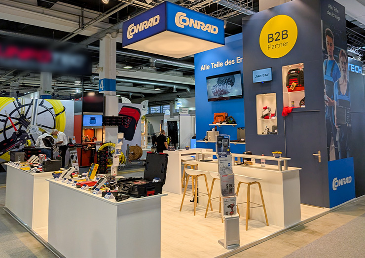 Vue complète du stand