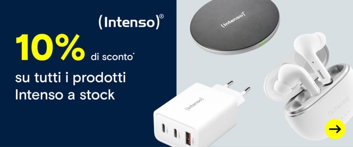 10% di sconto su tutti i prodotti Intenso a stock