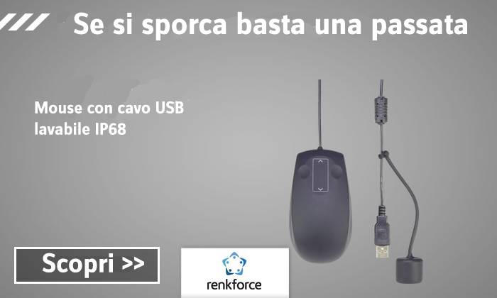 Mouse nero lavabile