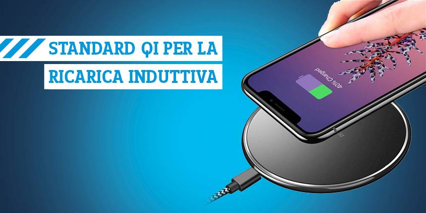 CARICABATTERIA A INDUZIONE WIRELESS PER SMARTPHONE CELLULARE