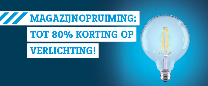 Magazijnopruiming: tot 80% korting op verlichting!