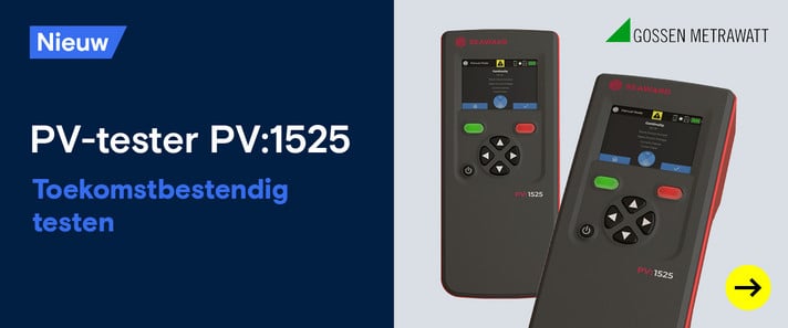 Afbeelding die de PV-Tester PV: 1525 promoot