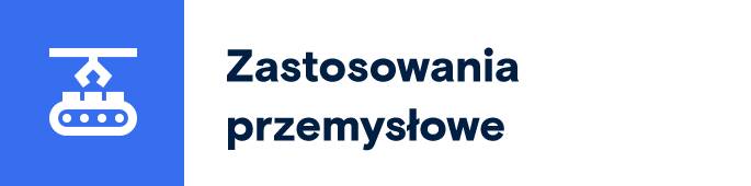 Weißes Symbol eines Förderbandes auf blauem Quadrat.