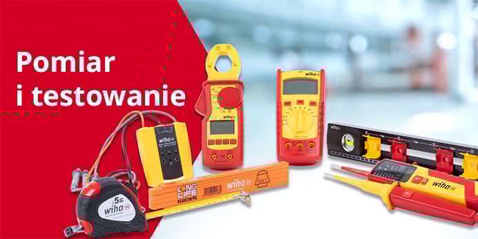 Sprzęt pomiarowy i testujący Wiha, składana taśma miernicza, urządzenia pomiarowe i cyfrowe urządzenie pomiarowe.