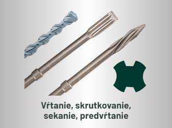 Vŕtanie, skrutkovanie, sekanie, predvŕtanie