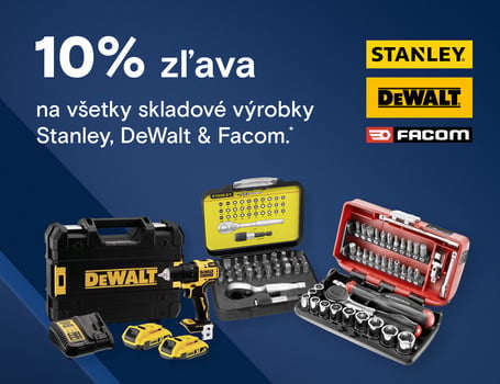 10% discount on Stanley, DeWalt & Facom*