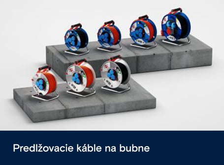 Predlžovacie káble na bubne