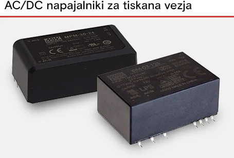 AC/DC napajalniki za tiskana vezja