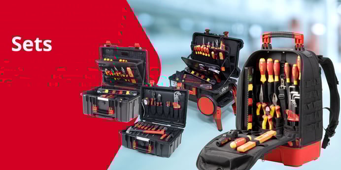 Wiha-Set mit verschiedenen Werkzeugen in einem Rucksack.