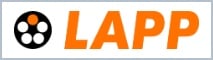 Markenlogo von LAPP mit einer grauen Umrandung. Linkt zum LAPP Markenshop