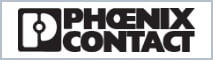 Markenlogo von Phoenix Contact mit einer grauen Umrandung. Linkt zum Phoenix Contact Markenshop