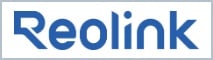Markenlogo von Reolink mit grauer Umrandung. Linkt zum Reolink Markenshop