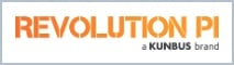 Markenlogo von Revolution Pi by Kunbus mit einer grauen Umrandung. Linkt zum Revolution Pi by Kunbus Markenshop