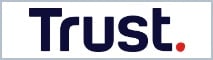 Markenlogo von Trust mit einer grauen Umrandung. Linkt zum Trust Markenshop