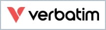 Markenlogo von Verbatim mit grauer Umrandung. Linkt zum Verbatim Markenshop