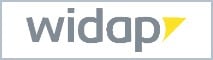 Logo der Marke Panasonic, schwarzer Schriftzug "widap" auf weißem Grund