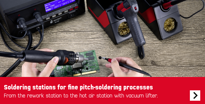 Soldering stations for fine pitch soldering processes