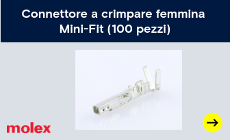 Connettore a crimpare femmina Mini-Fit (100 pezzi)