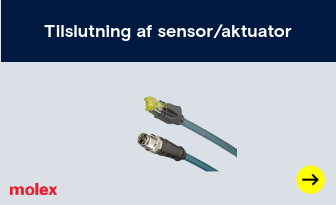 Tilslutning af sensor/aktuator