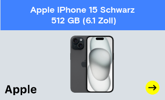 Apple iPhone 15 Schwarz 512 GB 15.5 cm (6.1 Zoll)