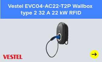 Vestel EVC04-AC22-T2P Wallbox type 2 32 A 22 kW RFID V