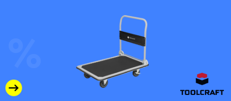 Wózek platformowy, składany, z hamulcami TOOLCRAFT