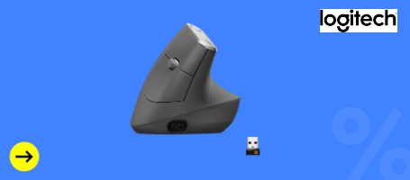 Mouse ergonomico senza fili Logitech