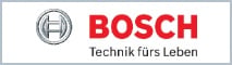 Markenlogo von Bosch mit einer grauen Umrandung. Linkt zum Bosch Markenshop